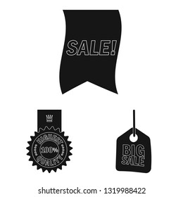 Isolated object of emblem and badge sign. Set of emblem and sticker stock symbol for web.