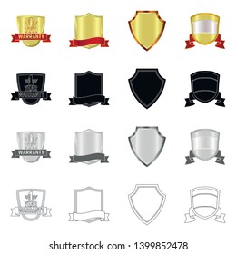Isolated object of emblem and badge sign. Set of emblem and sticker vector icon for stock.