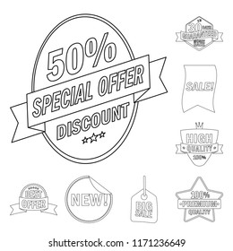 Isolated object of emblem and badge symbol. Set of emblem and sticker vector icon for stock.