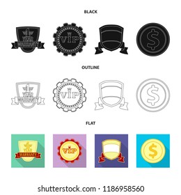 Isolated object of emblem and badge symbol. Set of emblem and sticker vector icon for stock.