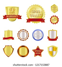 Isolated object of emblem and badge symbol. Set of emblem and sticker vector icon for stock.