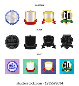 Isolated object of emblem and badge symbol. Set of emblem and sticker vector icon for stock.