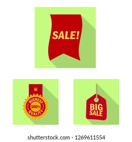Isolated object of emblem and badge symbol. Collection of emblem and sticker stock symbol for web.