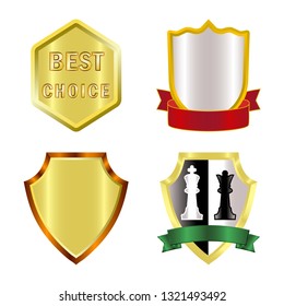 Isolated object of emblem and badge symbol. Collection of emblem and sticker stock symbol for web.