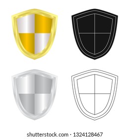 Isolated object of emblem and badge symbol. Collection of emblem and sticker stock symbol for web.