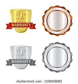 Isolated object of emblem and badge symbol. Set of emblem and sticker vector icon for stock.