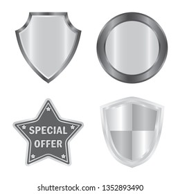 Isolated object of emblem and badge symbol. Collection of emblem and sticker stock vector illustration.