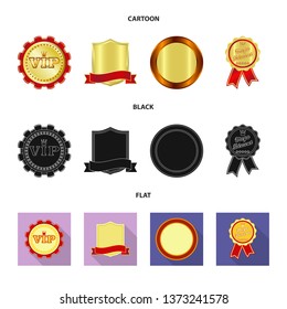 Isolated object of emblem and badge symbol. Collection of emblem and sticker vector icon for stock.