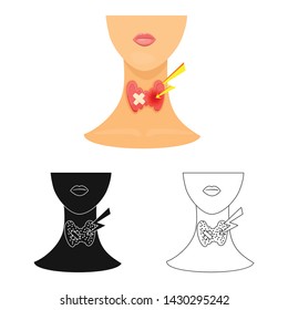 Isolated object of endocrine and system icon. Collection of endocrine and anatomy vector icon for stock.