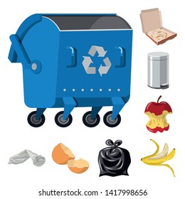 Isolated object of environment  and waste sign. Collection of environment  and ecology vector icon for stock.