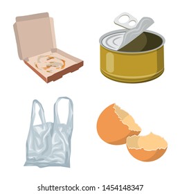 Isolated object of environment and waste sign. Set of environment and ecology vector icon for stock.