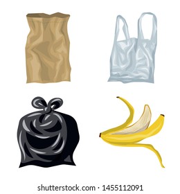 Isolated object of environment and waste symbol. Set of environment and ecology vector icon for stock.