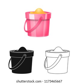Isolated object of equipment and beach icon. Set of equipment and activity stock symbol for web.