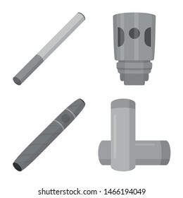 Isolated object of equipment and pipe sign. Collection of equipment and taste stock vector illustration.