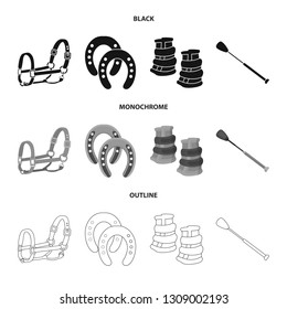 Isolated object of equipment and riding icon. Collection of equipment and competition vector icon for stock.
