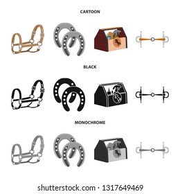 Isolated object of equipment and riding icon. Collection of equipment and competition vector icon for stock.