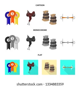 Isolated object of equipment and riding icon. Collection of equipment and competition vector icon for stock.
