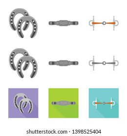 Isolated object of equipment and riding icon. Set of equipment and competition vector icon for stock.