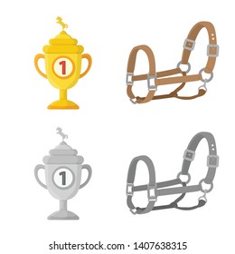 Isolated object of equipment and riding icon. Collection of equipment and competition vector icon for stock.