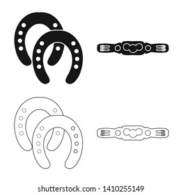 Isolated object of equipment and riding icon. Collection of equipment and competition vector icon for stock.