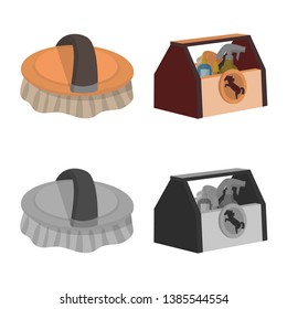 Isolated object of equipment and riding logo. Collection of equipment and competition vector icon for stock.