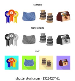 Isolated object of equipment and riding sign. Collection of equipment and competition vector icon for stock.