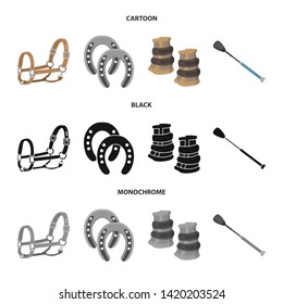 Isolated object of equipment and riding symbol. Collection of equipment and competition vector icon for stock.