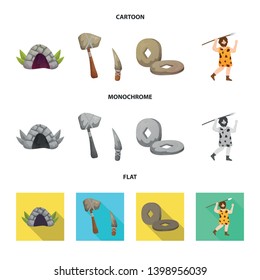 Isolated object of evolution and neolithic sign. Collection of evolution and primeval vector icon for stock.