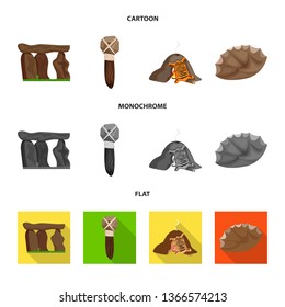 Isolated object of evolution  and prehistory icon. Collection of evolution  and development  stock vector illustration.