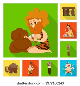 Isolated object of evolution  and prehistory icon. Set of evolution  and development  stock symbol for web.