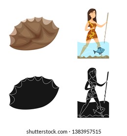 Isolated object of evolution  and prehistory icon. Set of evolution  and development  vector icon for stock.