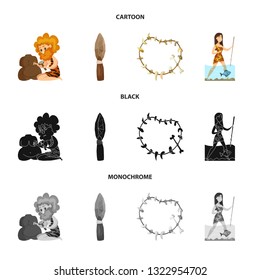 Isolated object of evolution  and prehistory logo. Collection of evolution  and development  vector icon for stock.