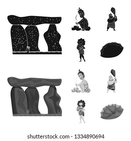 Isolated object of evolution  and prehistory sign. Set of evolution  and development  vector icon for stock.