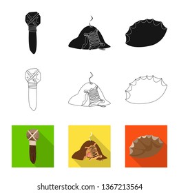 Isolated object of evolution  and prehistory sign. Set of evolution  and development  stock vector illustration.