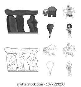 Isolated object of evolution  and prehistory sign. Collection of evolution  and development  stock vector illustration.