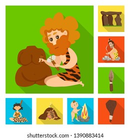 Isolated object of evolution  and prehistory sign. Collection of evolution  and development  vector icon for stock.