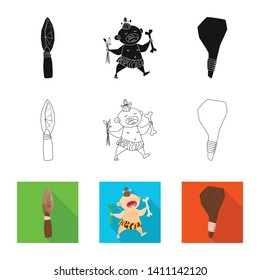 Isolated object of evolution  and prehistory sign. Collection of evolution  and development  stock symbol for web.