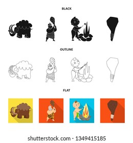 Isolated object of evolution  and prehistory symbol. Collection of evolution  and development  stock vector illustration.
