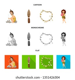 Isolated object of evolution  and prehistory symbol. Set of evolution  and development  stock vector illustration.