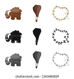 Isolated object of evolution  and prehistory symbol. Collection of evolution  and development  stock vector illustration.