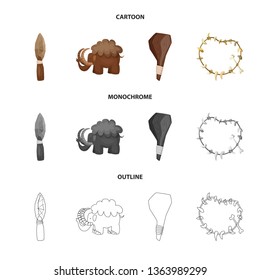 Isolated object of evolution  and prehistory symbol. Set of evolution  and development  stock symbol for web.