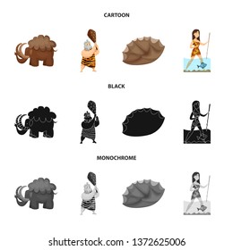 Isolated object of evolution  and prehistory symbol. Collection of evolution  and development  stock symbol for web.