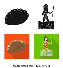 Isolated object of evolution  and prehistory symbol. Collection of evolution  and development  stock vector illustration.