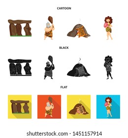 Isolated object of evolution and prehistory symbol. Collection of evolution and development stock vector illustration.