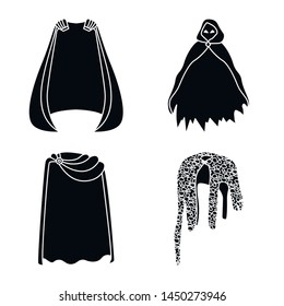 Isolated object of fabric and garment symbol. Set of fabric and clothes stock vector illustration.