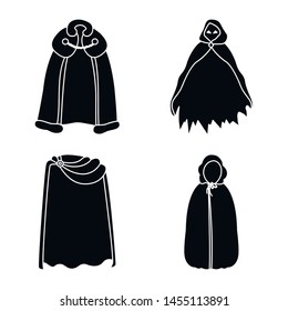 Isolated object of fabric and garment symbol. Set of fabric and clothes stock vector illustration.