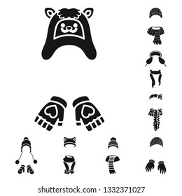 Isolated object of fabric and weather  sign. Set of fabric and fashion  vector icon for stock.