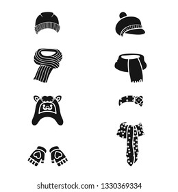 Isolated object of fabric and weather  symbol. Set of fabric and fashion  stock symbol for web.