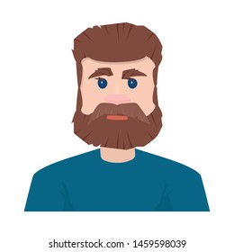 Isolated object of face and man symbol. Set of face and young vector icon for stock.