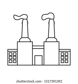 Isolated object of factory and engineering sign. Web element of factory and chimney stock vector illustration.